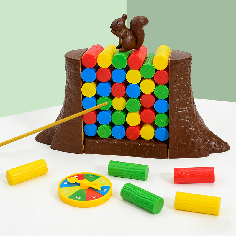 Kids Education Login - Squirrel Push Log Balance Board Game,