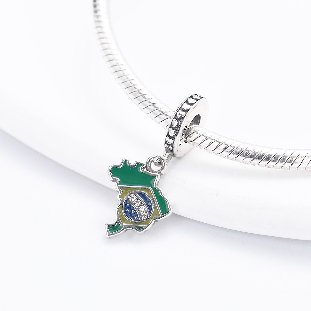 925 Sterling Silver Fashion Ch - đánh giá và giá Puzzle Map World