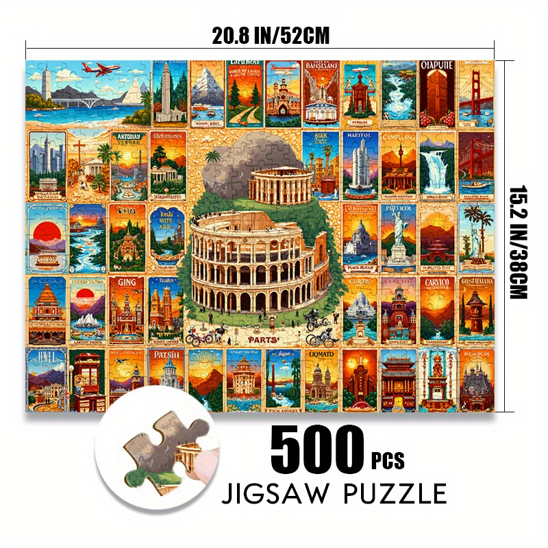 500/1000pcs Paper Jigsaw Puzzl - đánh giá và giá Puzzle Map World