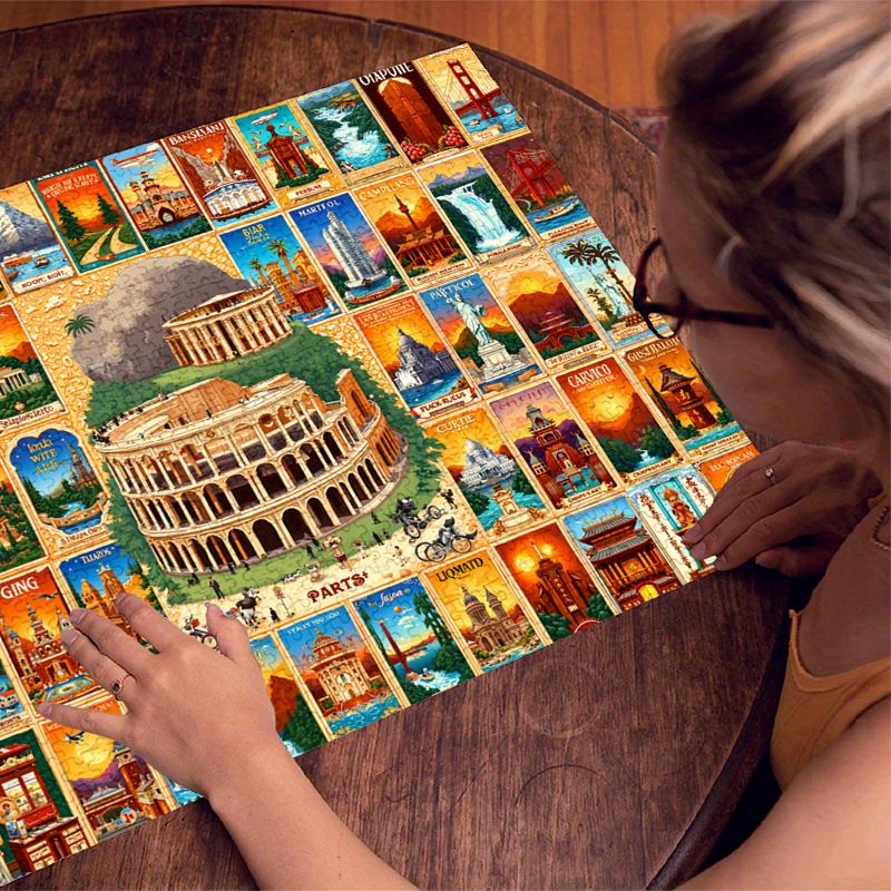 500/1000pcs Paper Jigsaw Puzzl - đánh giá và giá Puzzle Map World