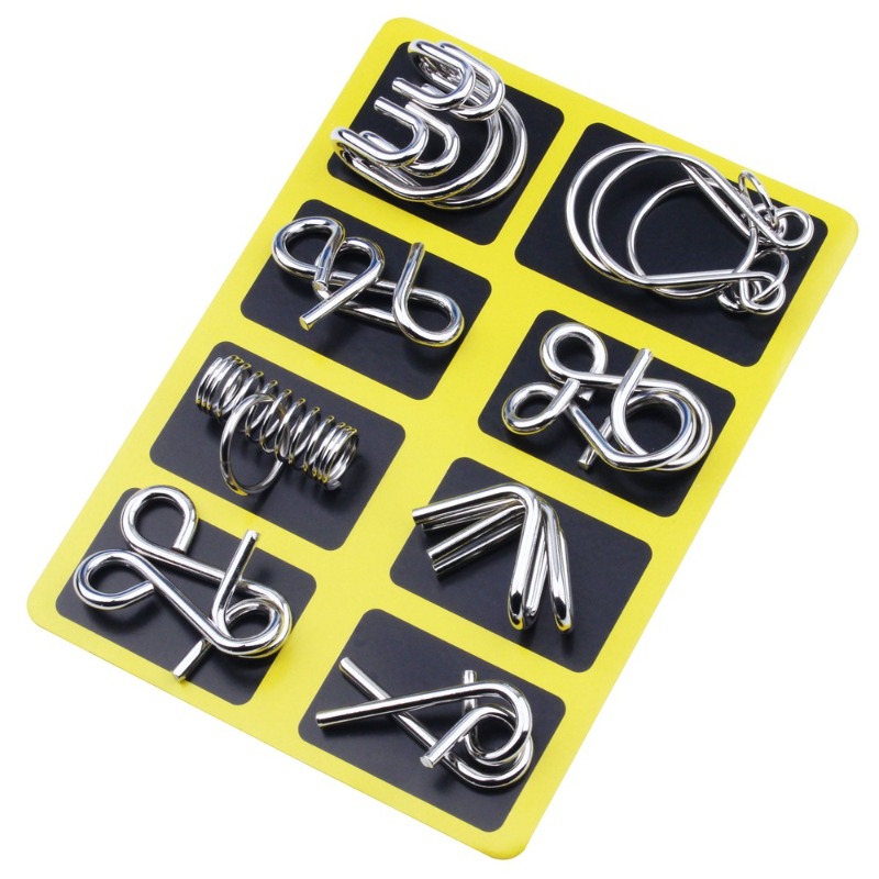 8 Pieces Metal Puzzle Set Clas - đánh giá và giá Brain Teaser Cube