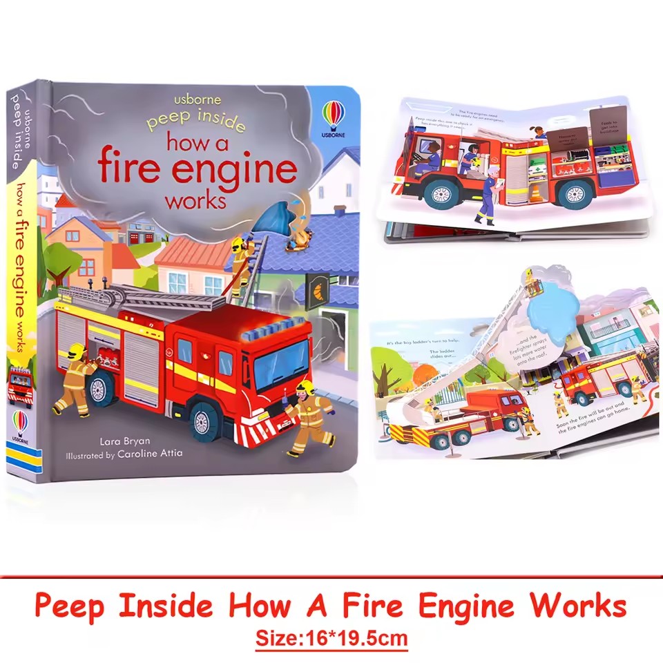 Usborne Peep Inside How A Fire - đánh giá và giá Kids Education Picture