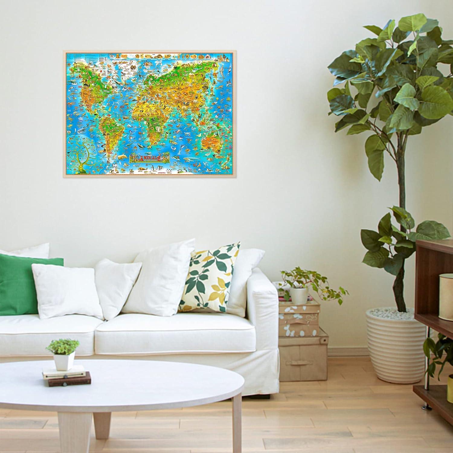 150/300/500/1000 Pieces Jigsaw - đánh giá và giá Puzzle Map World