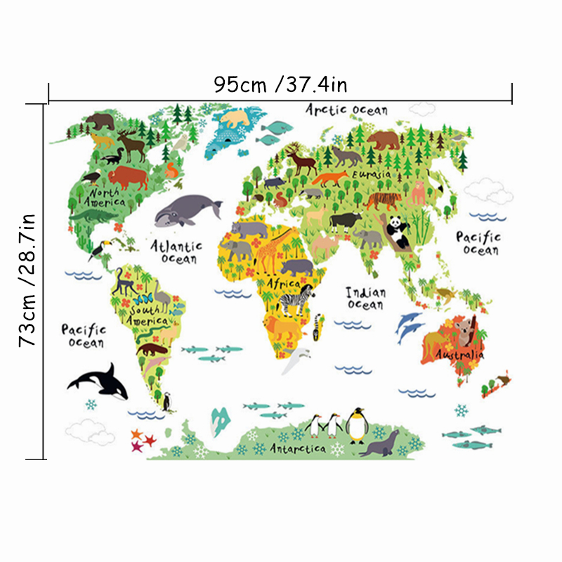 Cartoon Animal Territory Map V - đánh giá và giá Puzzle Map World
