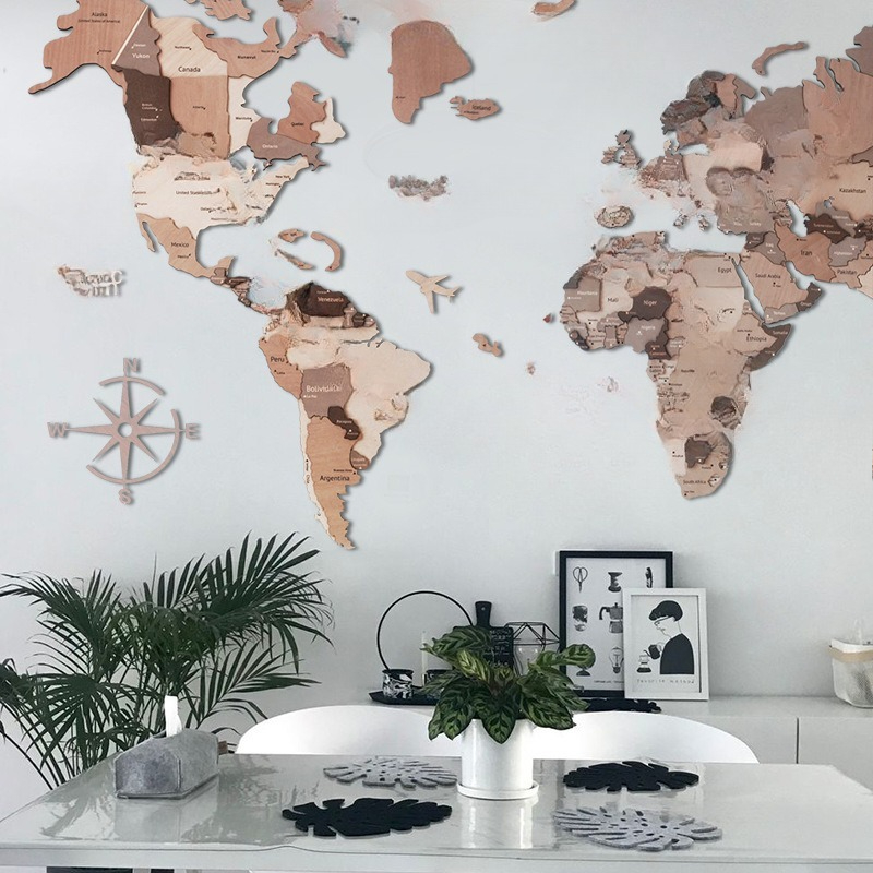 Solid wood world map puzzle wa - đánh giá và giá Puzzle Map World