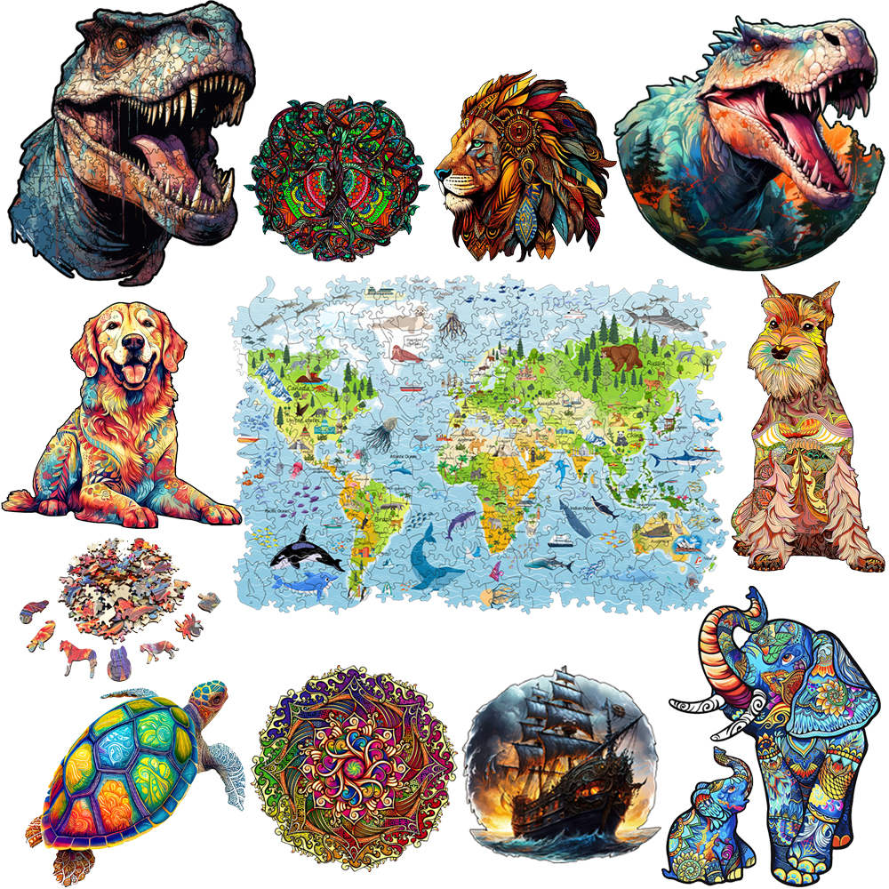 DIY Wood Jigsaw for Kids Adult - đánh giá và giá Puzzle Map World