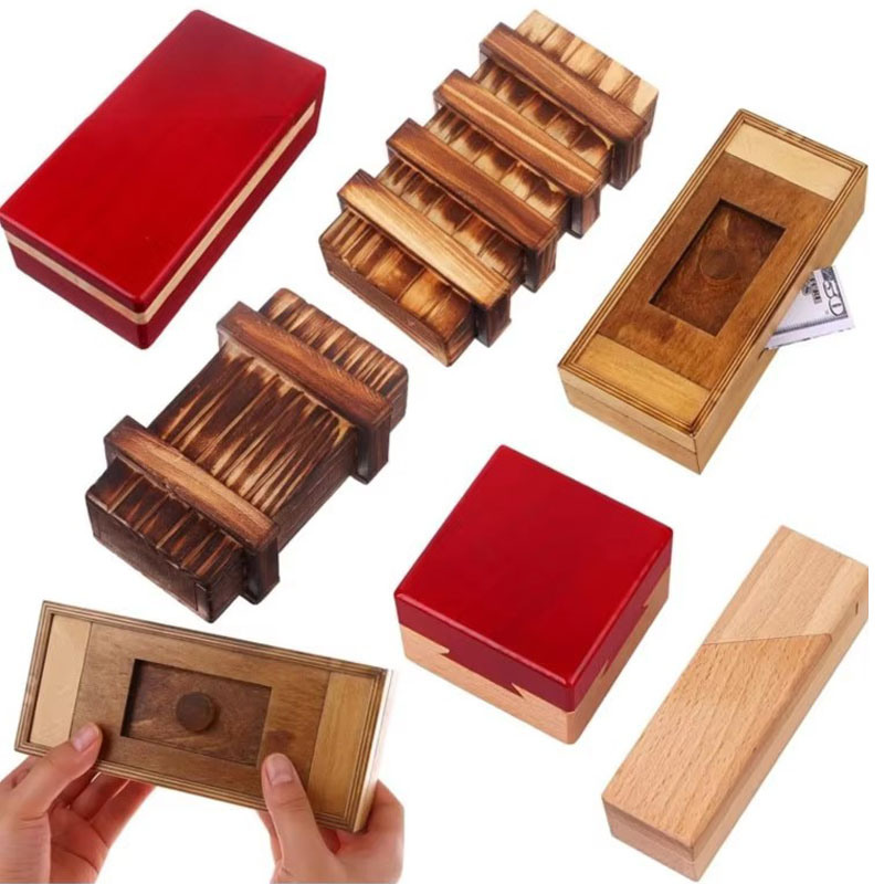 Wooden Puzzle Box with Secret  - đánh giá và giá Brain Teaser Cube
